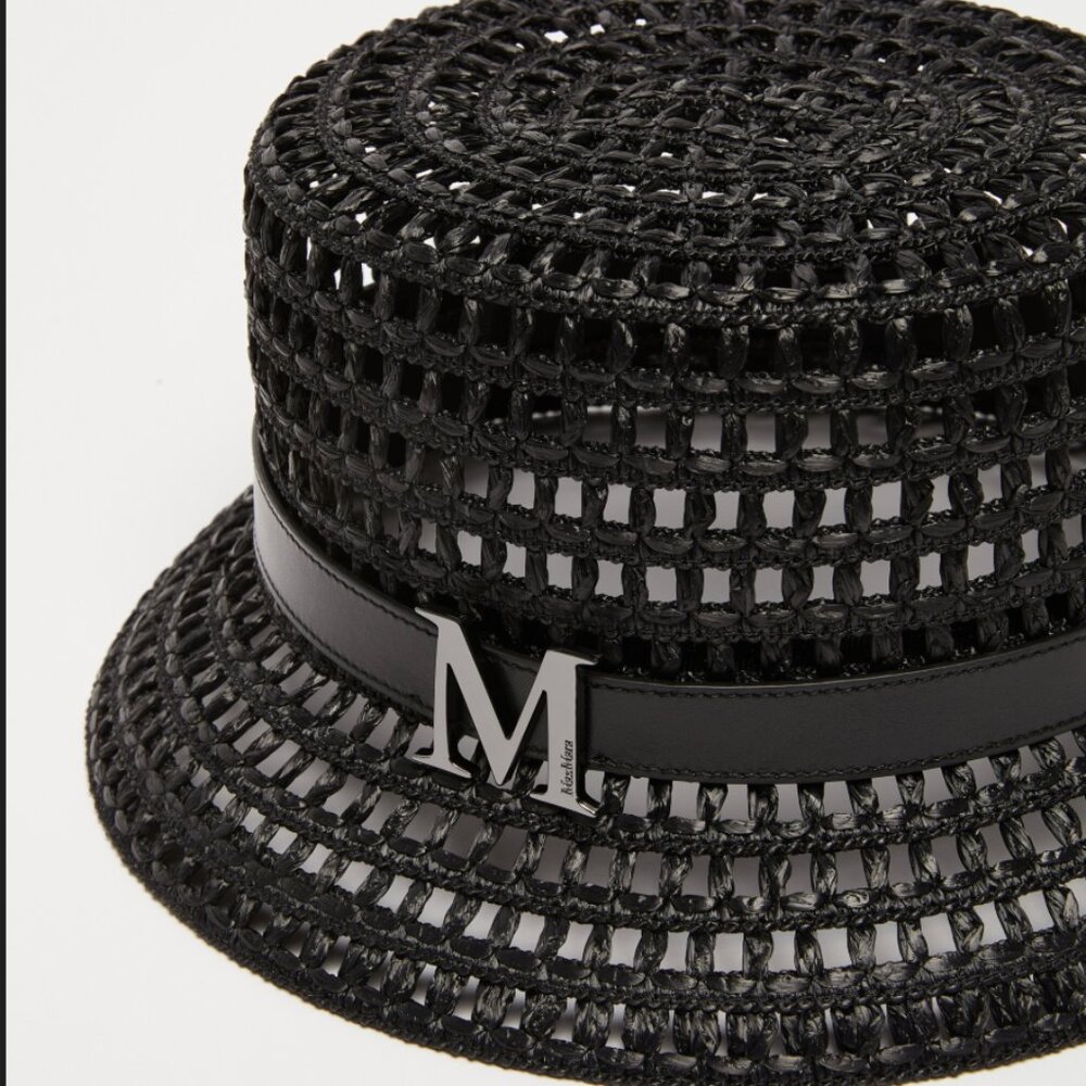 Max Mara Uccio Belted Black Bucket Hat